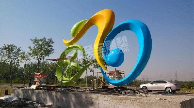 戶外園林建筑景觀小品抽象自行車(chē)不銹鋼雕塑定制